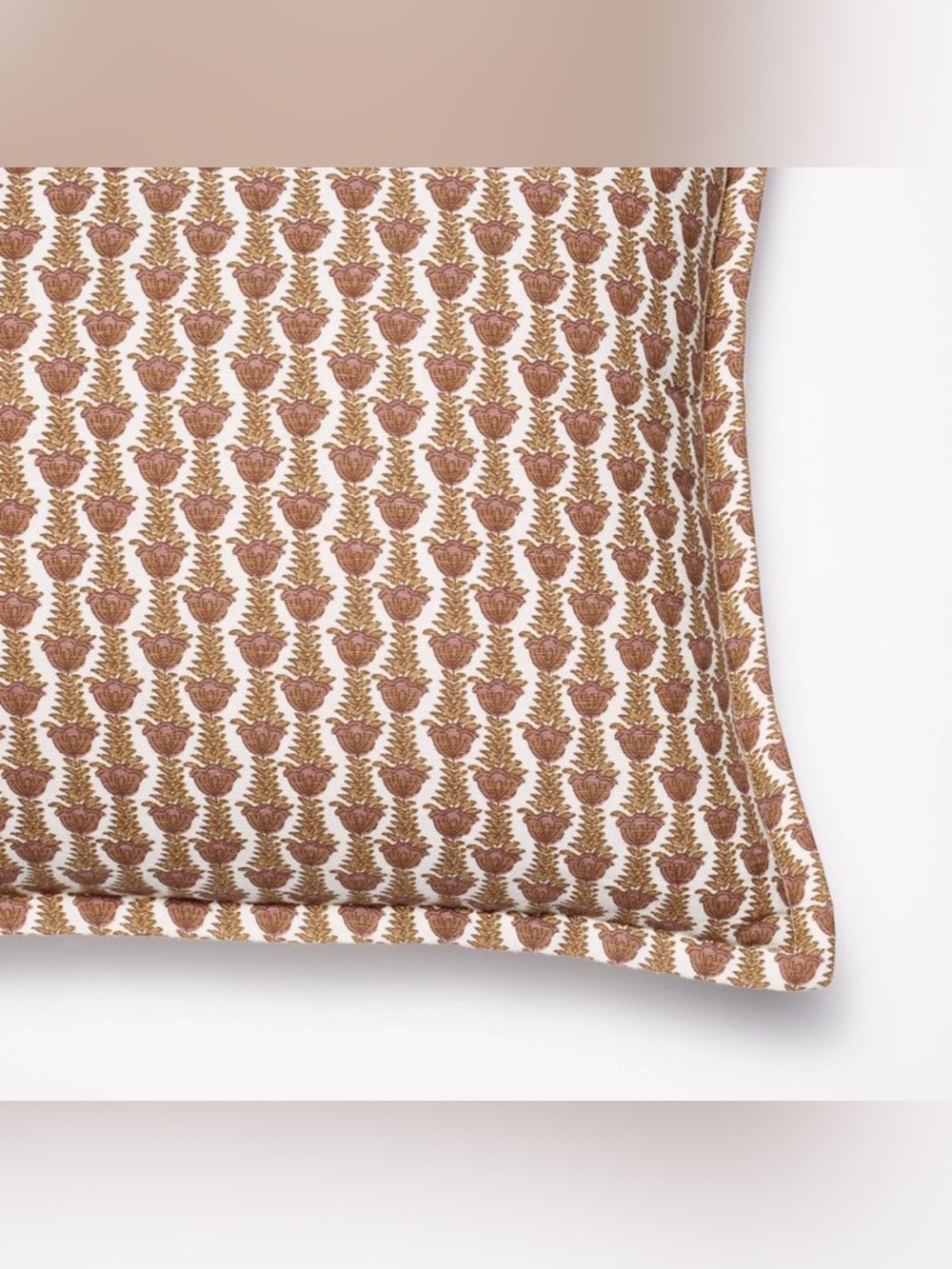 NWT Threshold Studio McGee Oblong Wood Block Floral Decorative Throw Pillow - Picture 2 of 5